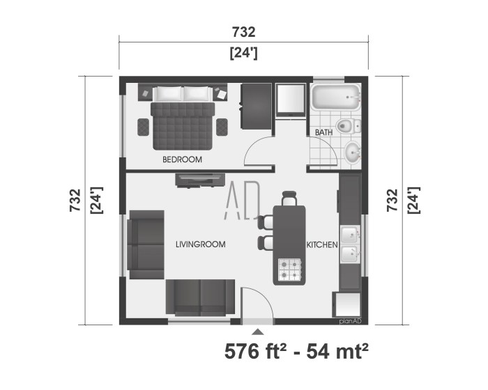 House small plan plans bedroom floor tiny open affordable modern family bedrooms layout kitchen room cabin board side little houses